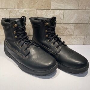 Dr. Comfort Boss‎ Mens Black Leather Therapeutic Work Boots 14XW Extra Wide